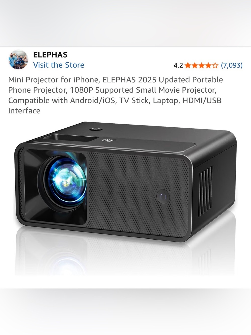NIB - Elephas Video Mini Projector - Picture 1 of 3